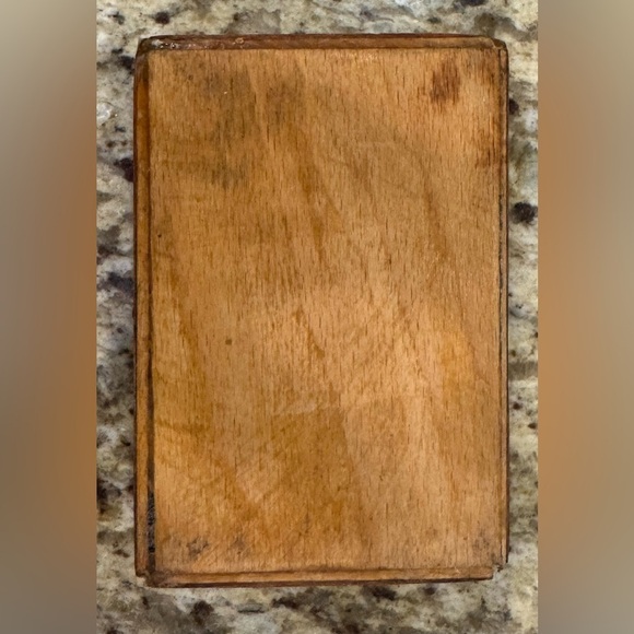 Vintage Handmade Middle Eastern Wood Mother Pearl Trinket Jewelry Box Art Deco - Picture 6 of 7